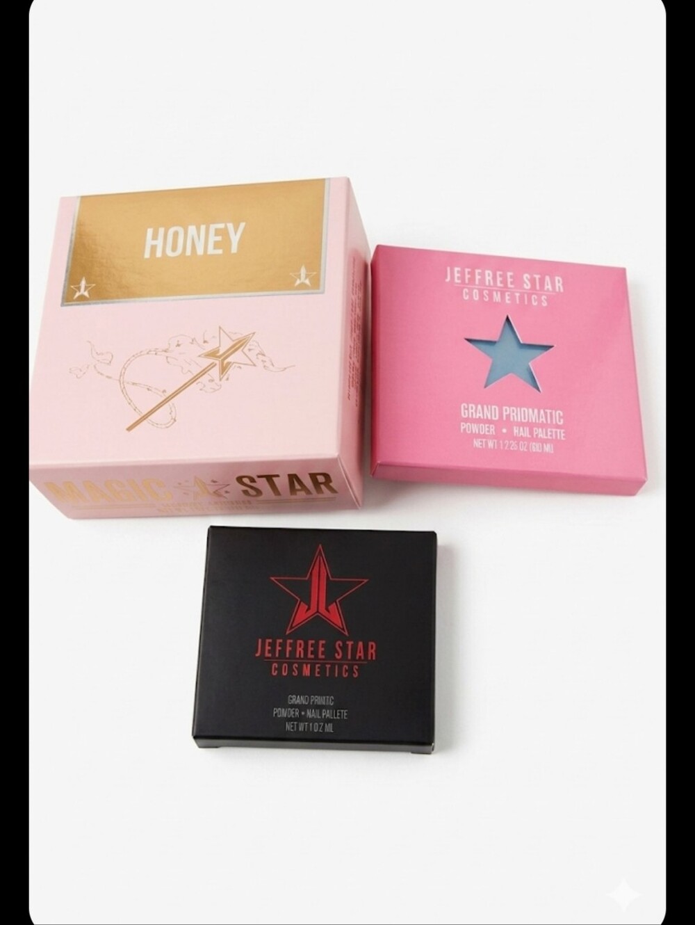 Jeffree Star Bundle of 3 (Powder, Eyeshadow and Lip Scrub), NIB